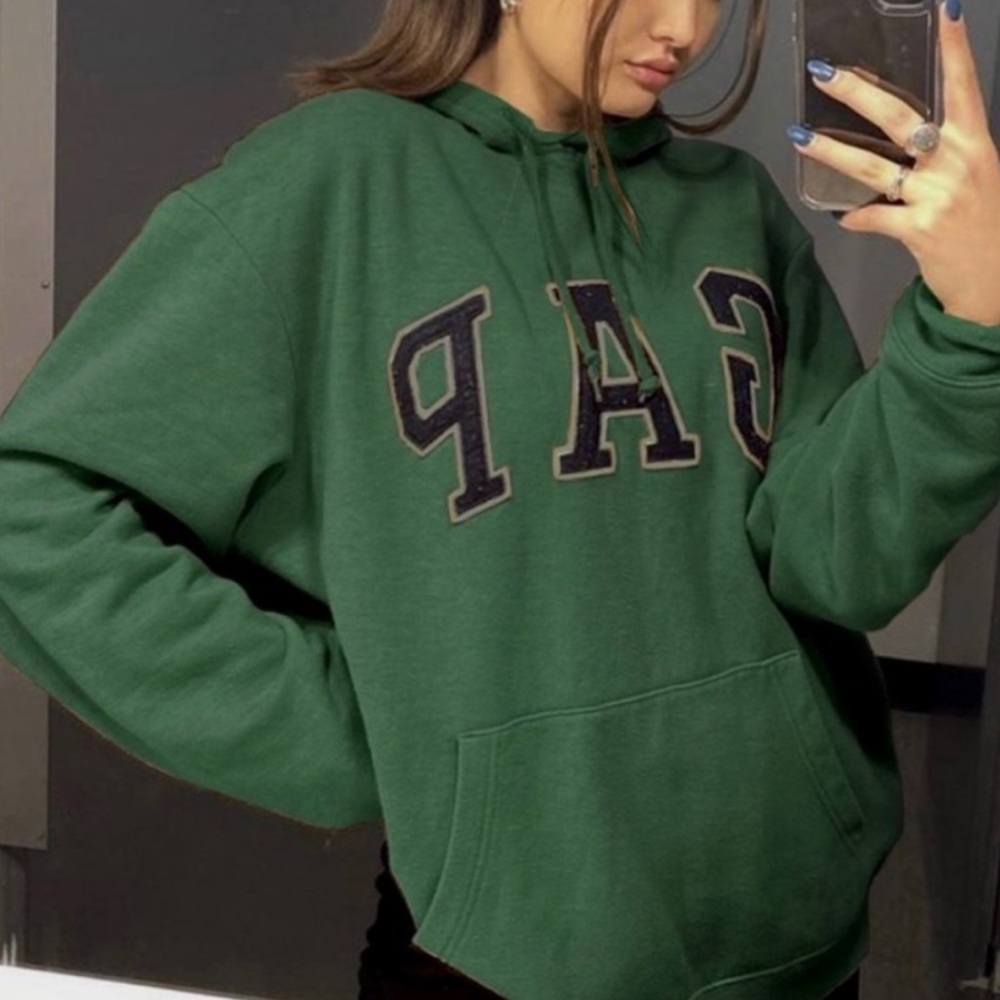 Vintage Y2K Gap Dark Green Hoodie